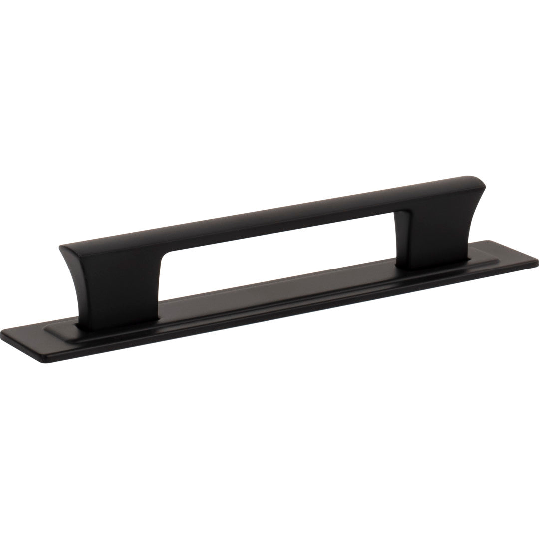 Atlas Homewares Zander Pull and Backplate 5 1/16" / Matte Black