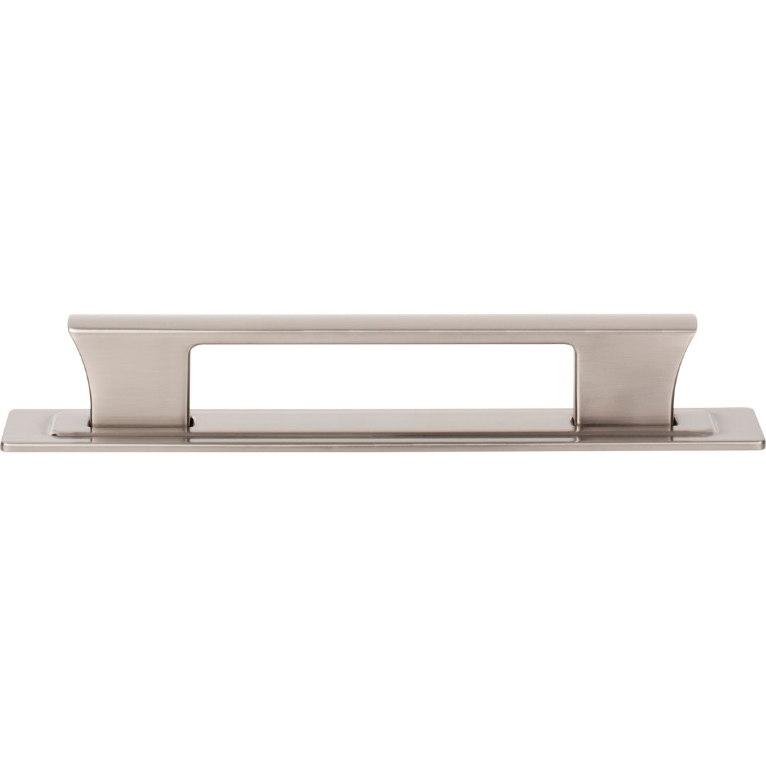 Atlas Homewares Zander Pull and Backplate 5 1/16" / Brushed Nickel