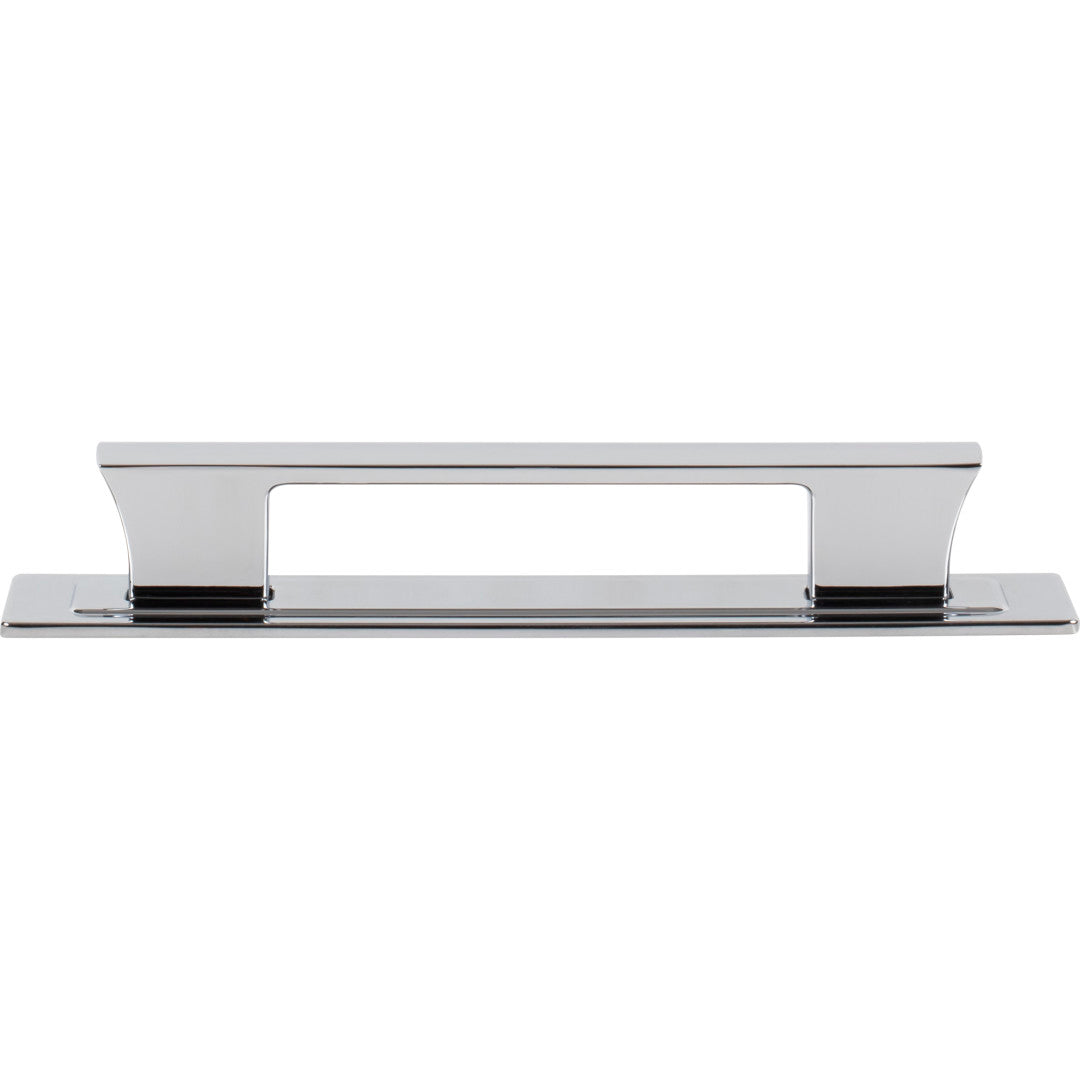 Atlas Homewares Zander Pull and Backplate 5 1/16" / Polished Chrome