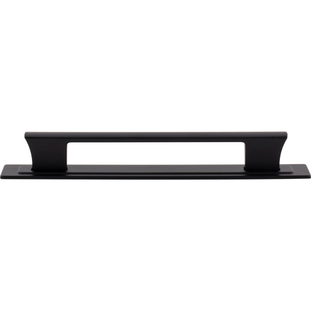 Atlas Homewares Zander Pull and Backplate 6 5/16" / Matte Black