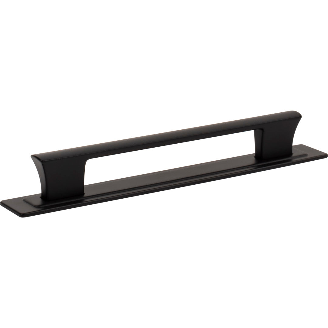 Atlas Homewares Zander Pull and Backplate 6 5/16" / Matte Black