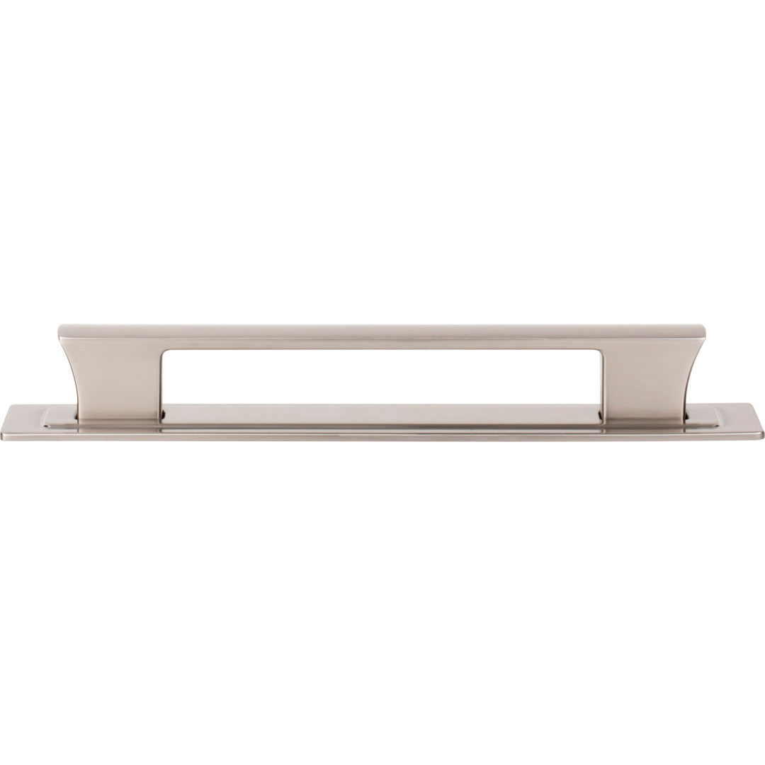Atlas Homewares Zander Pull and Backplate 6 5/16" / Brushed Nickel