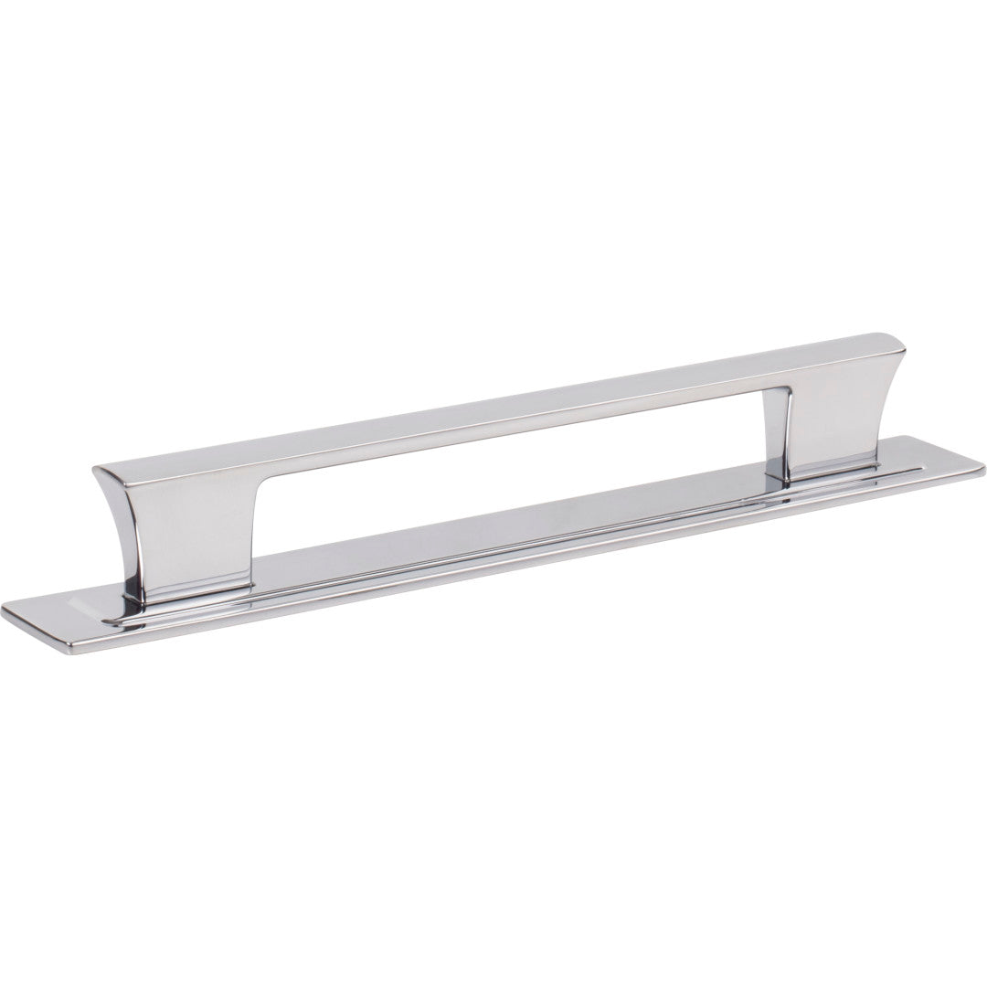 Atlas Homewares Zander Pull and Backplate 6 5/16" / Polished Chrome