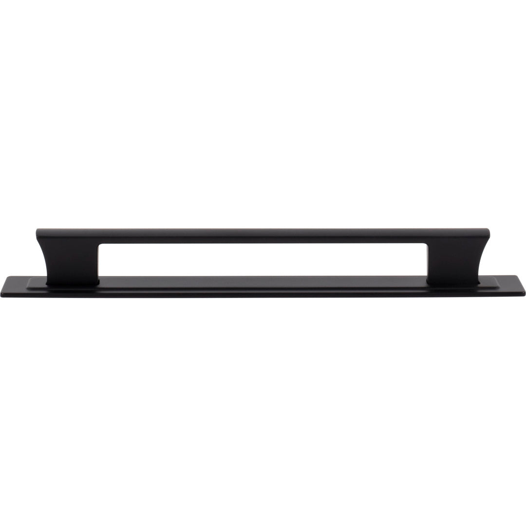 Atlas Homewares Zander Pull and Backplate 7 9/16" / Matte Black
