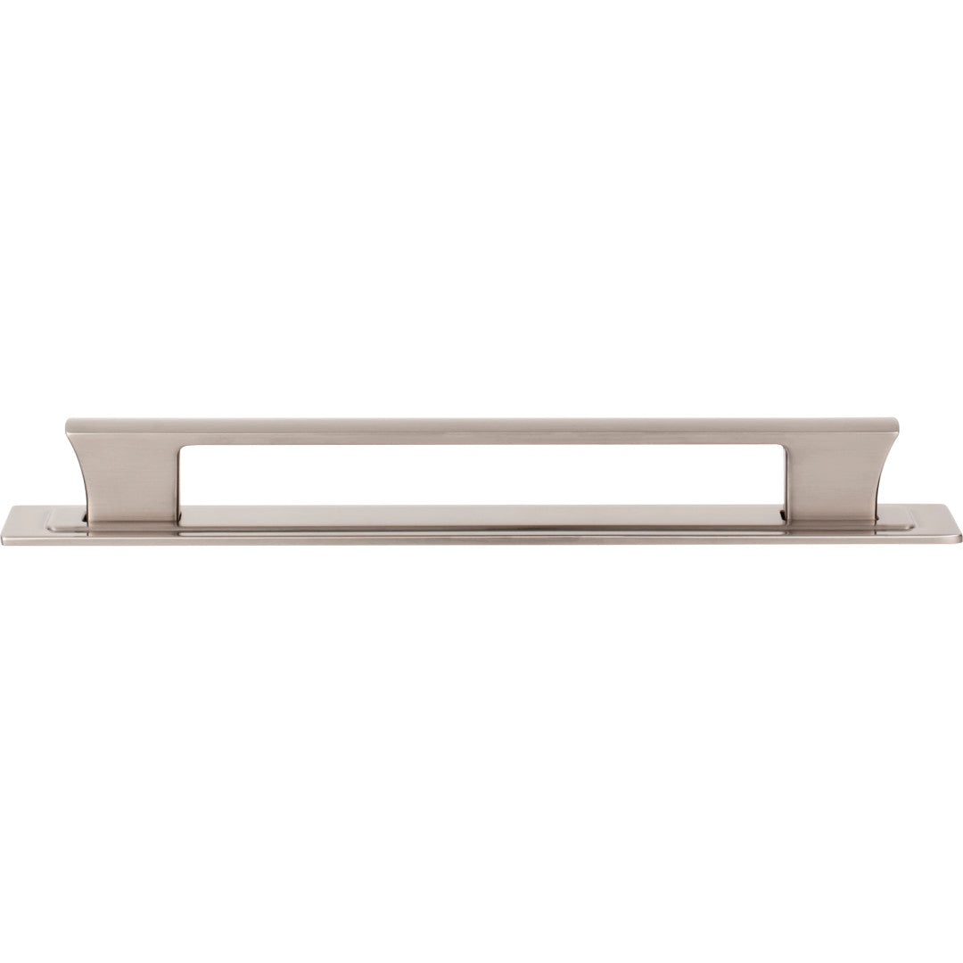Atlas Homewares Zander Pull and Backplate 7 9/16" / Brushed Nickel