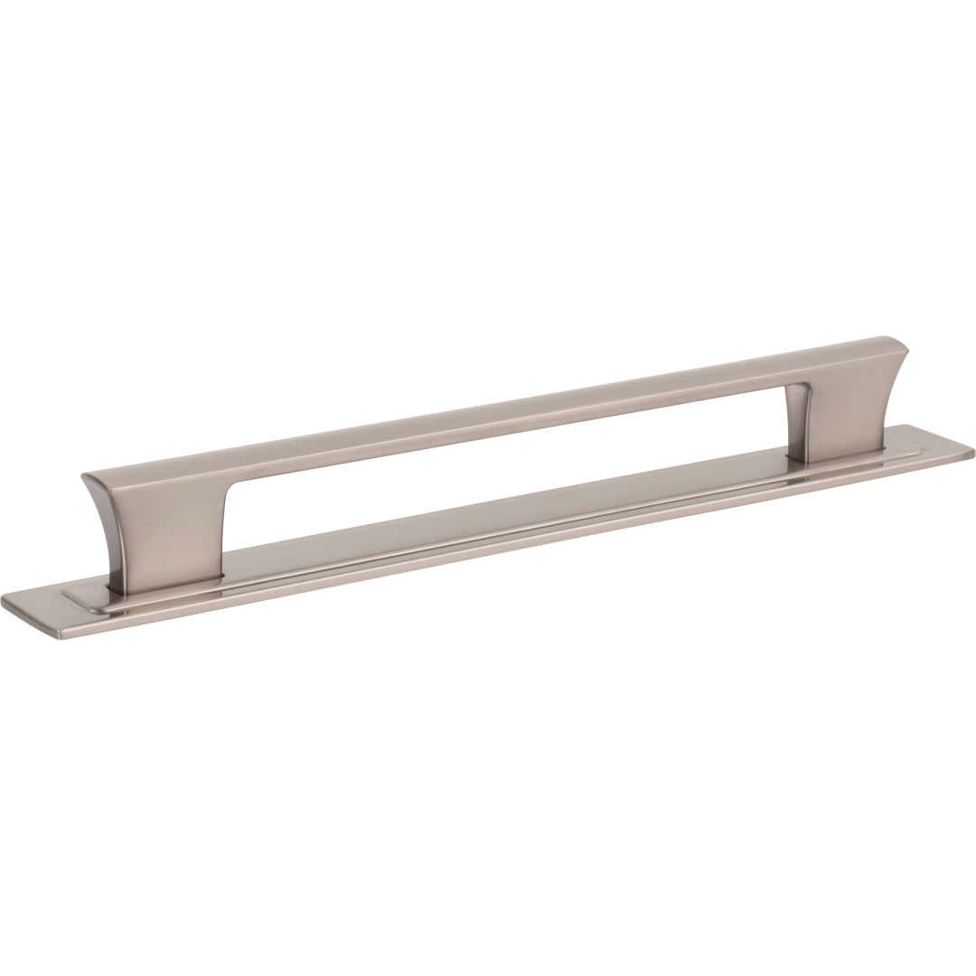 Atlas Homewares Zander Pull and Backplate 7 9/16" / Brushed Nickel