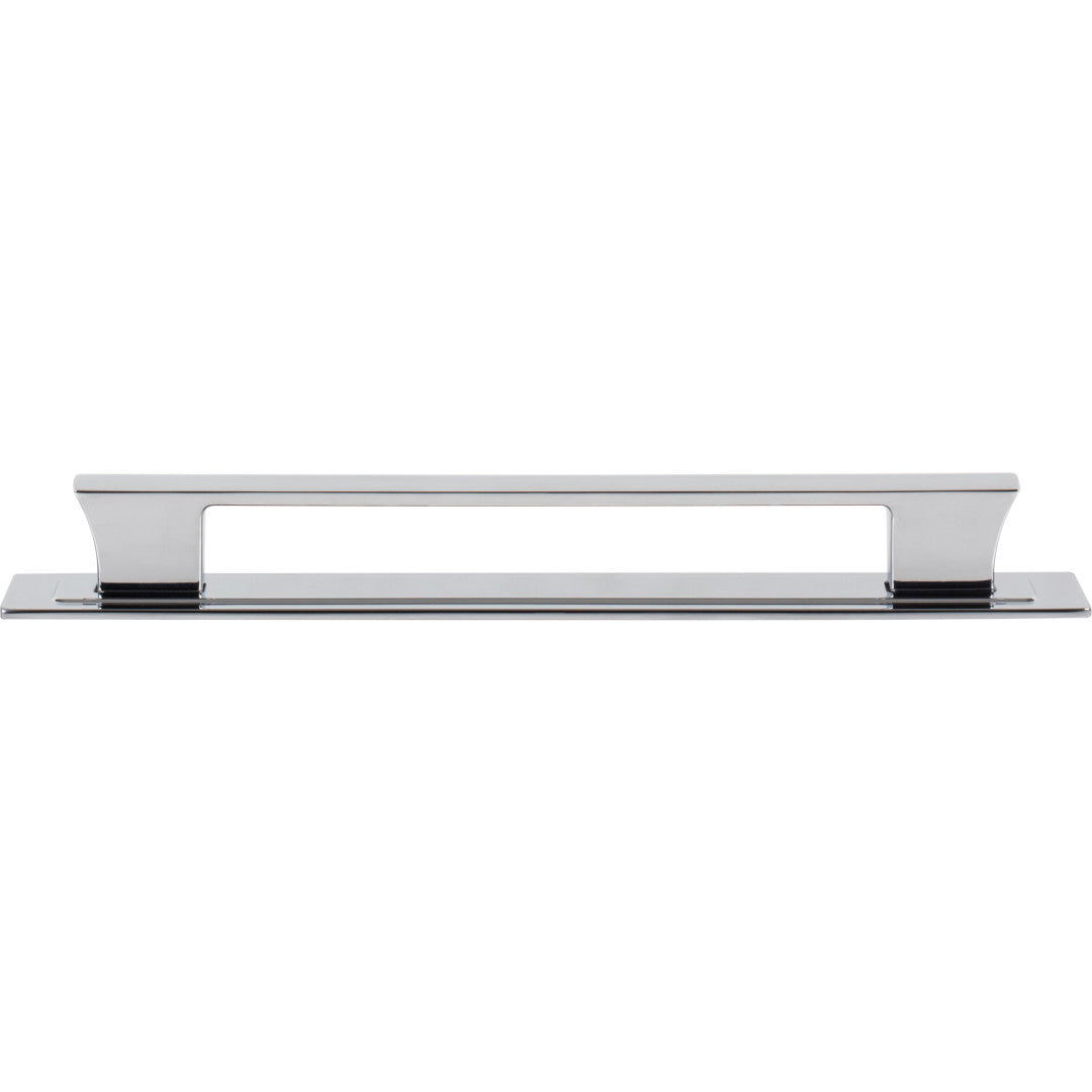 Atlas Homewares Zander Pull and Backplate 7 9/16" / Polished Chrome