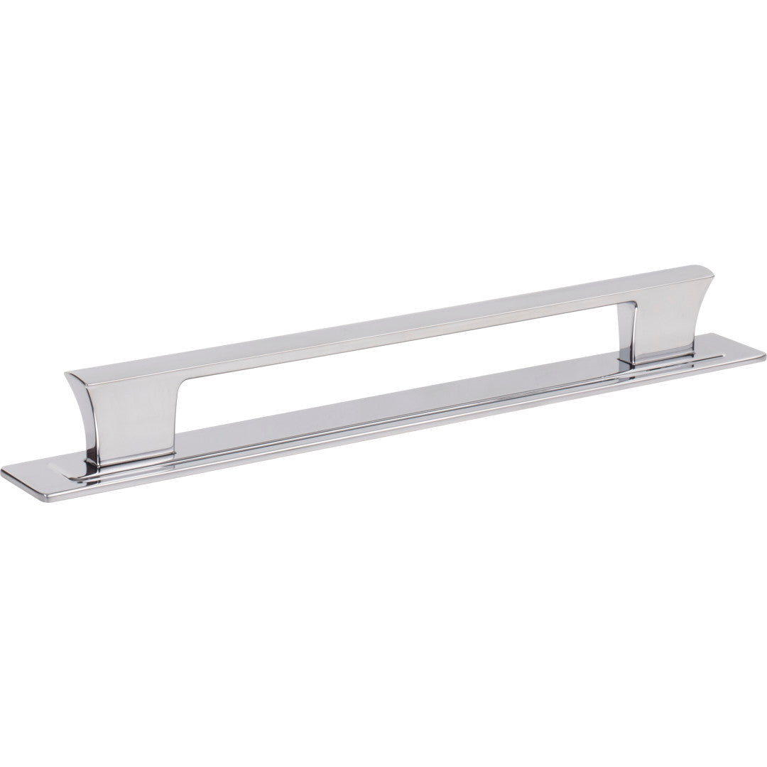 Atlas Homewares Zander Pull and Backplate 7 9/16" / Polished Chrome