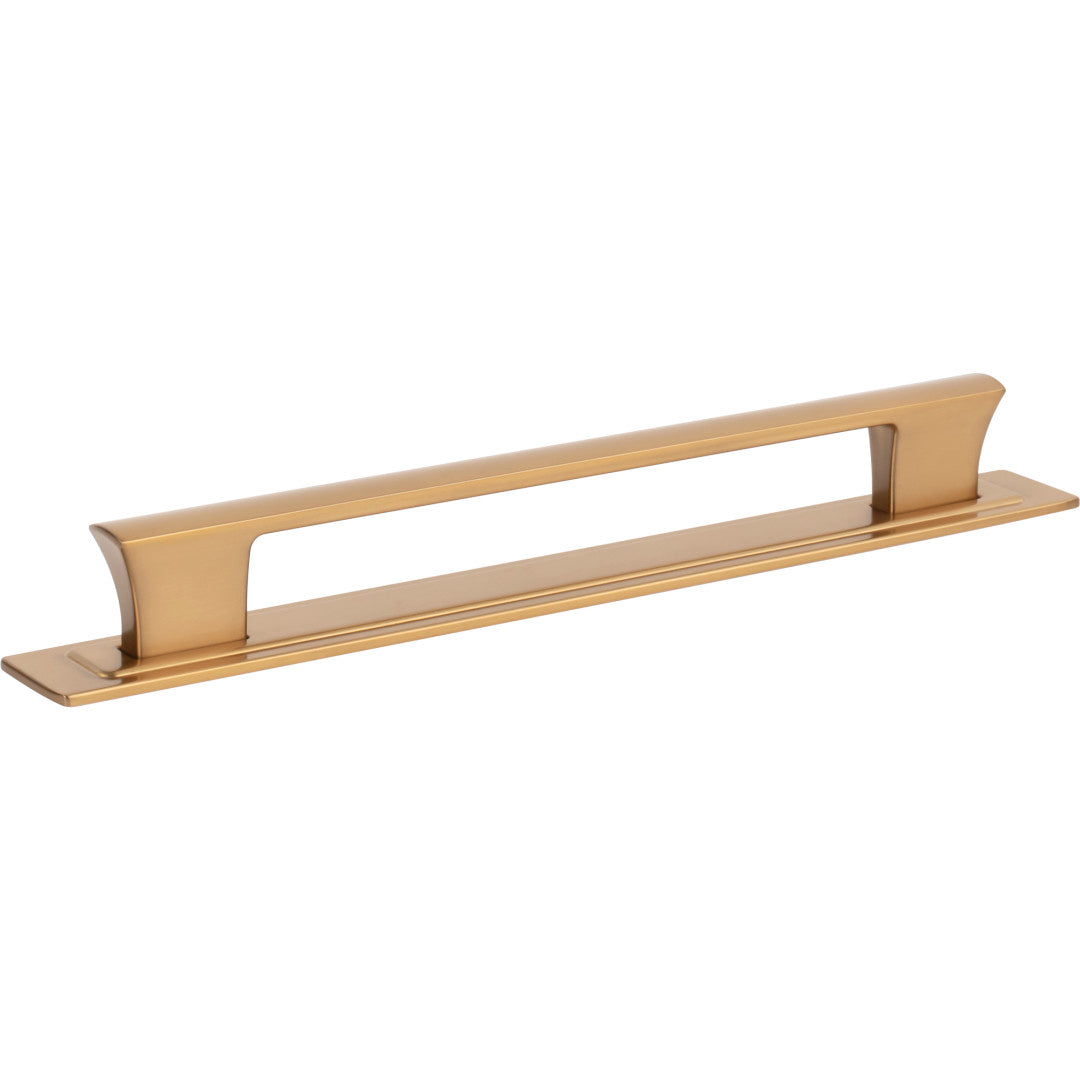 Atlas Homewares Zander Pull and Backplate 7 9/16" / Warm Brass