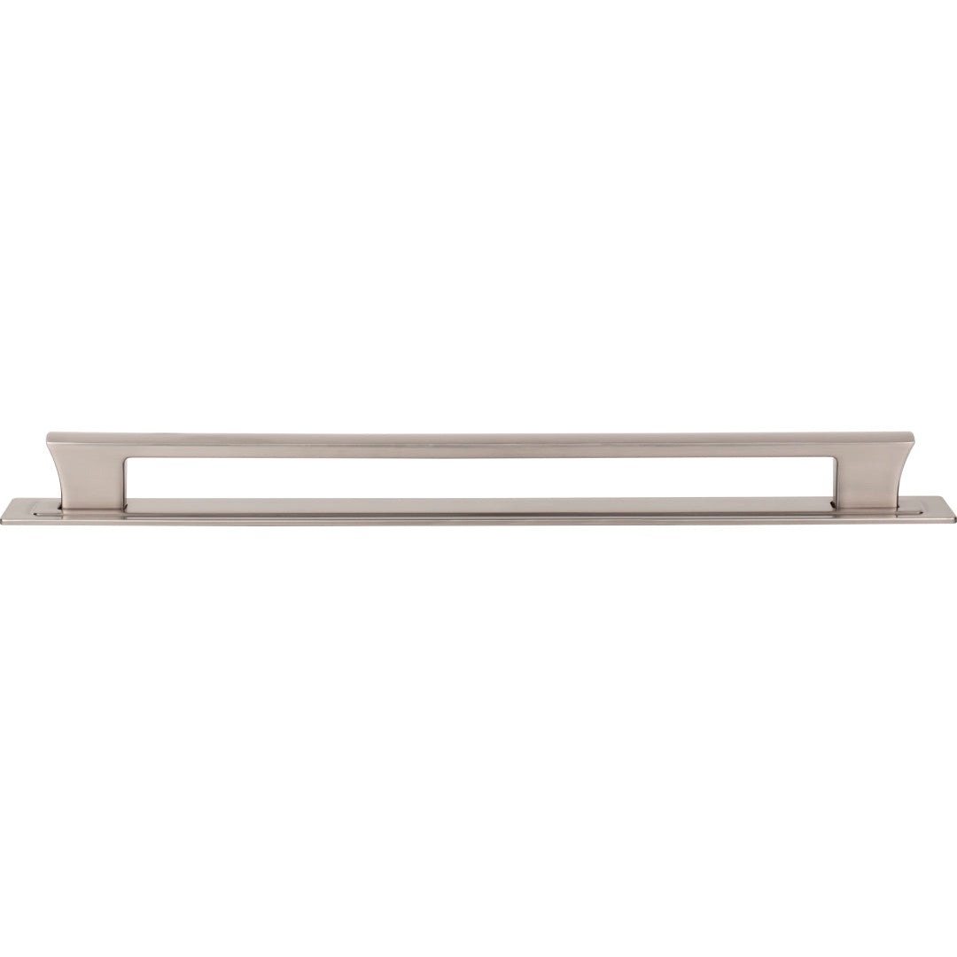 Atlas Homewares Zander Pull and Backplate 12" / Brushed Nickel