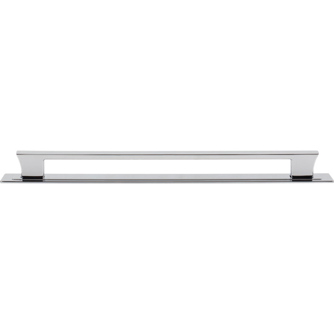 Atlas Homewares Zander Pull and Backplate 12" / Polished Chrome