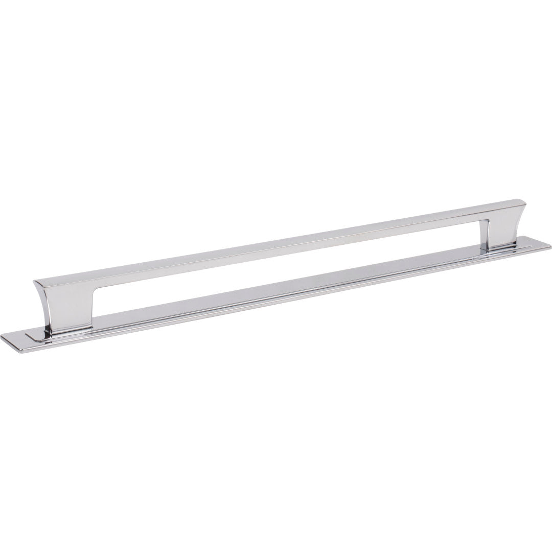 Atlas Homewares Zander Pull and Backplate 12" / Polished Chrome