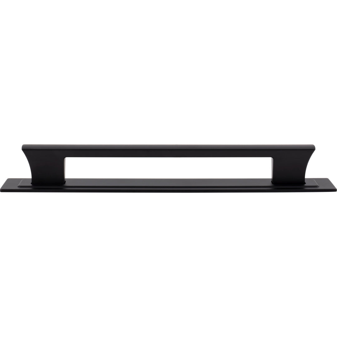 Atlas Homewares Zander Appliance Pull and Backplate 12" / Matte Black