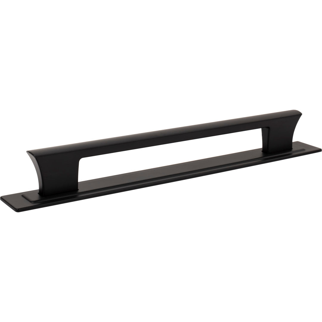 Atlas Homewares Zander Appliance Pull and Backplate 12" / Matte Black