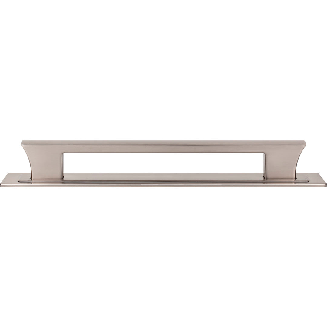 Atlas Homewares Zander Appliance Pull and Backplate 12" / Brushed Nickel