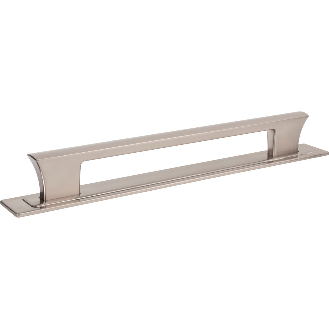Atlas Homewares Zander Appliance Pull and Backplate 12" / Brushed Nickel