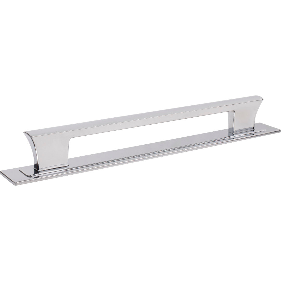 Atlas Homewares Zander Appliance Pull and Backplate 12" / Polished Chrome