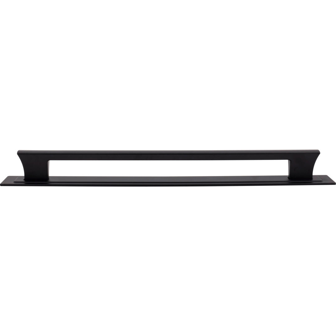 Atlas Homewares Zander Appliance Pull and Backplate 18" / Matte Black