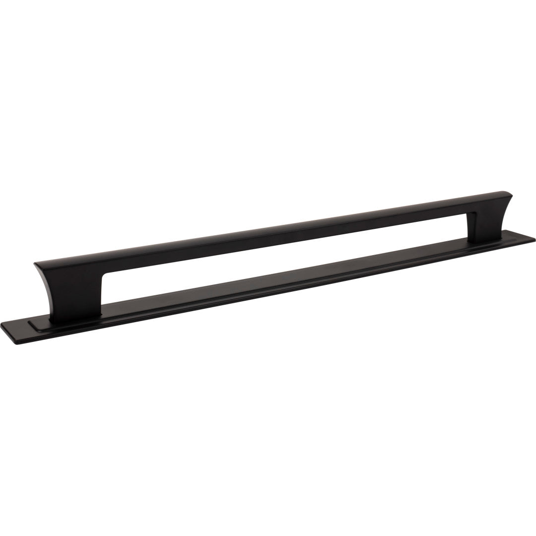 Atlas Homewares Zander Appliance Pull and Backplate 18" / Matte Black
