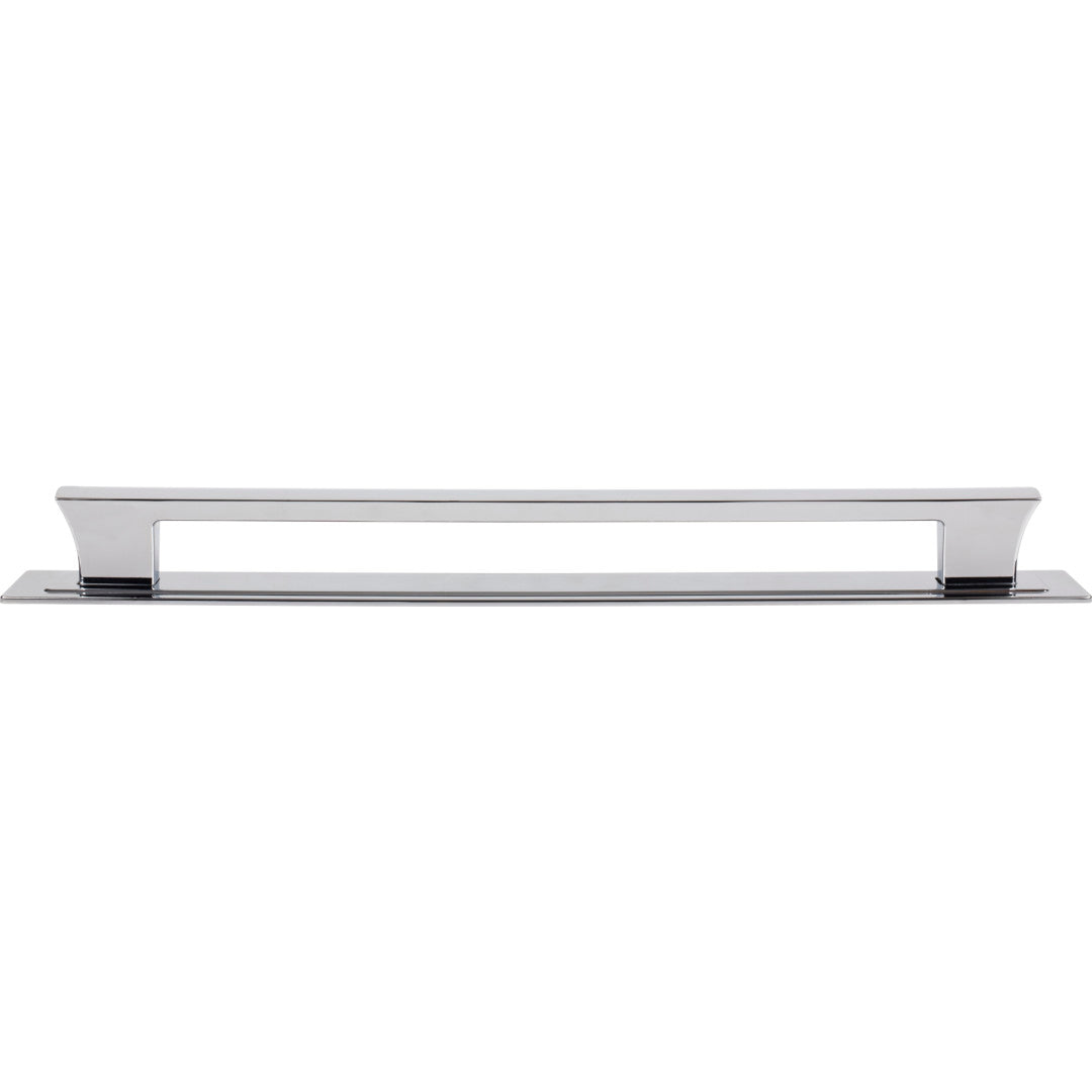 Atlas Homewares Zander Appliance Pull and Backplate 18" / Polished Chrome