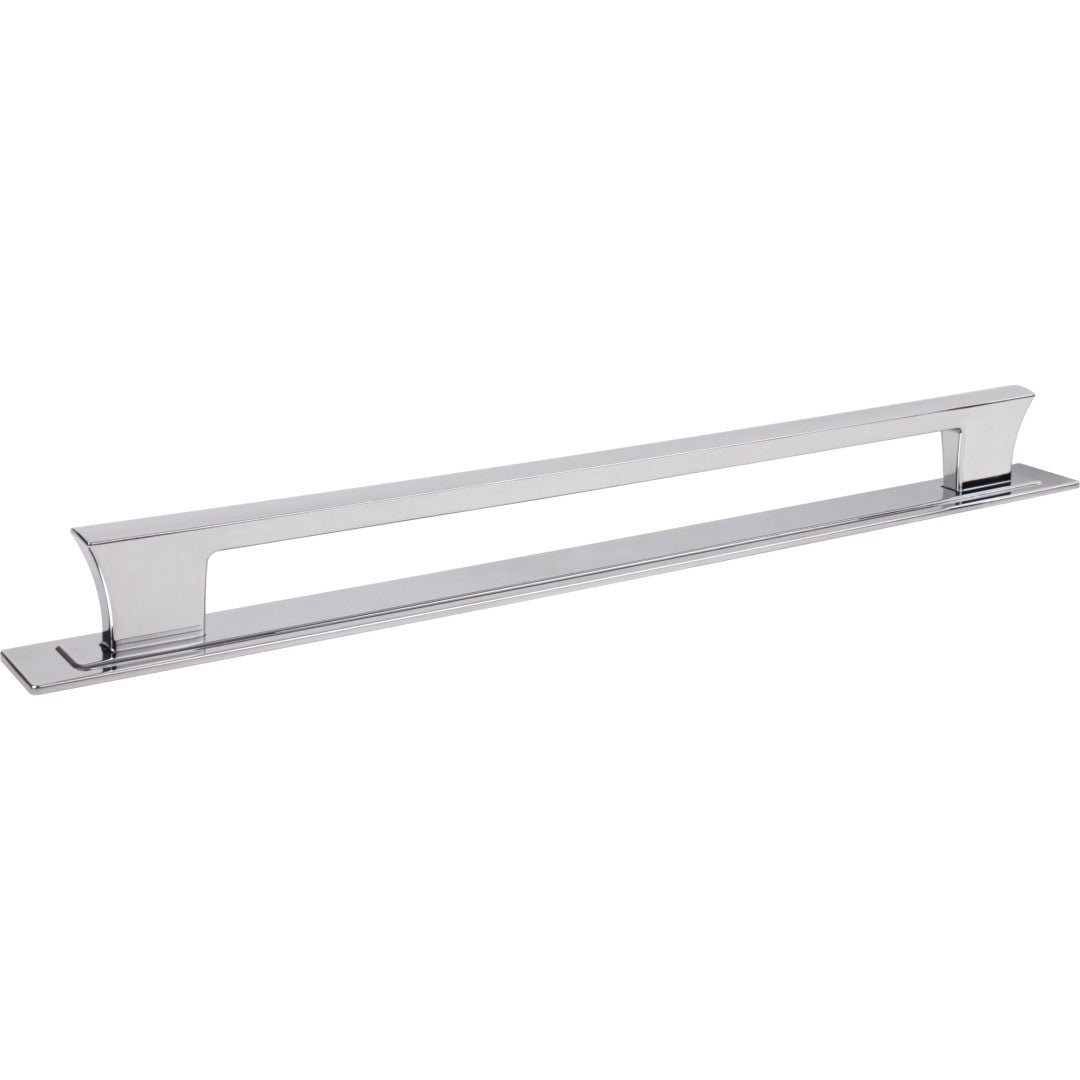 Atlas Homewares Zander Appliance Pull and Backplate 18" / Polished Chrome