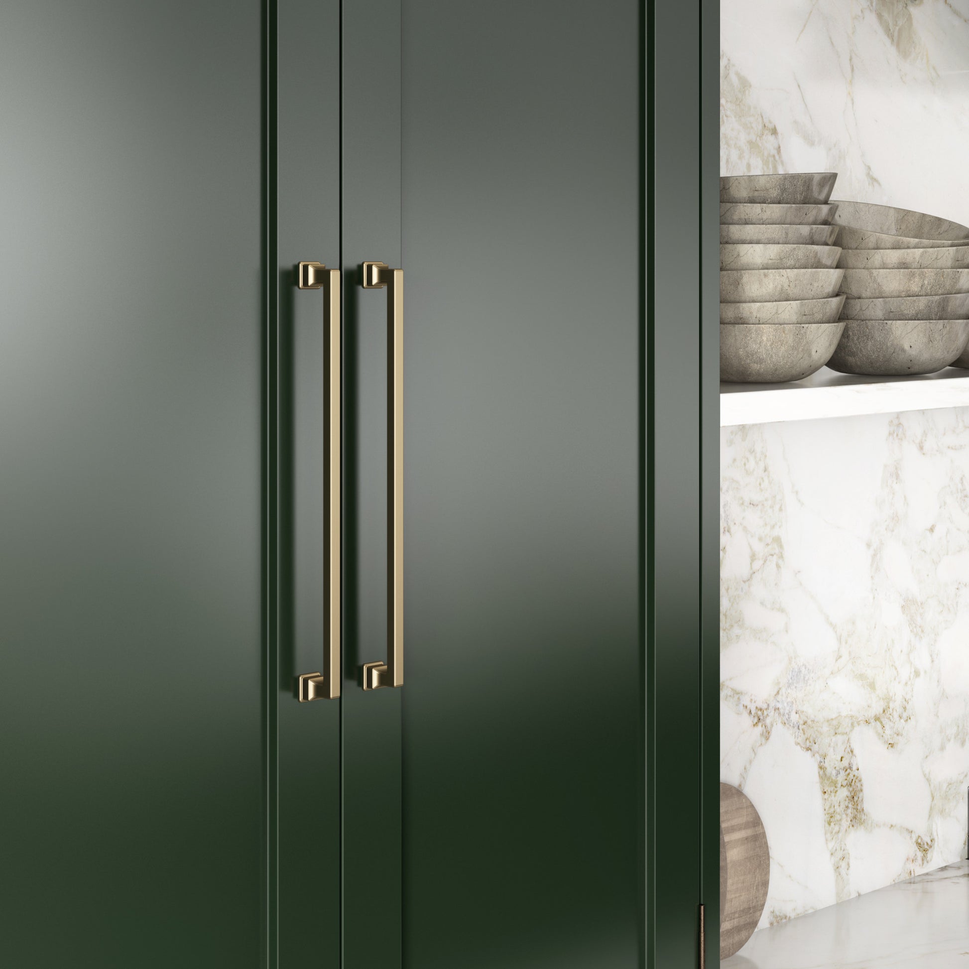 Erika Appliance Pull by Atlas Warm Brass