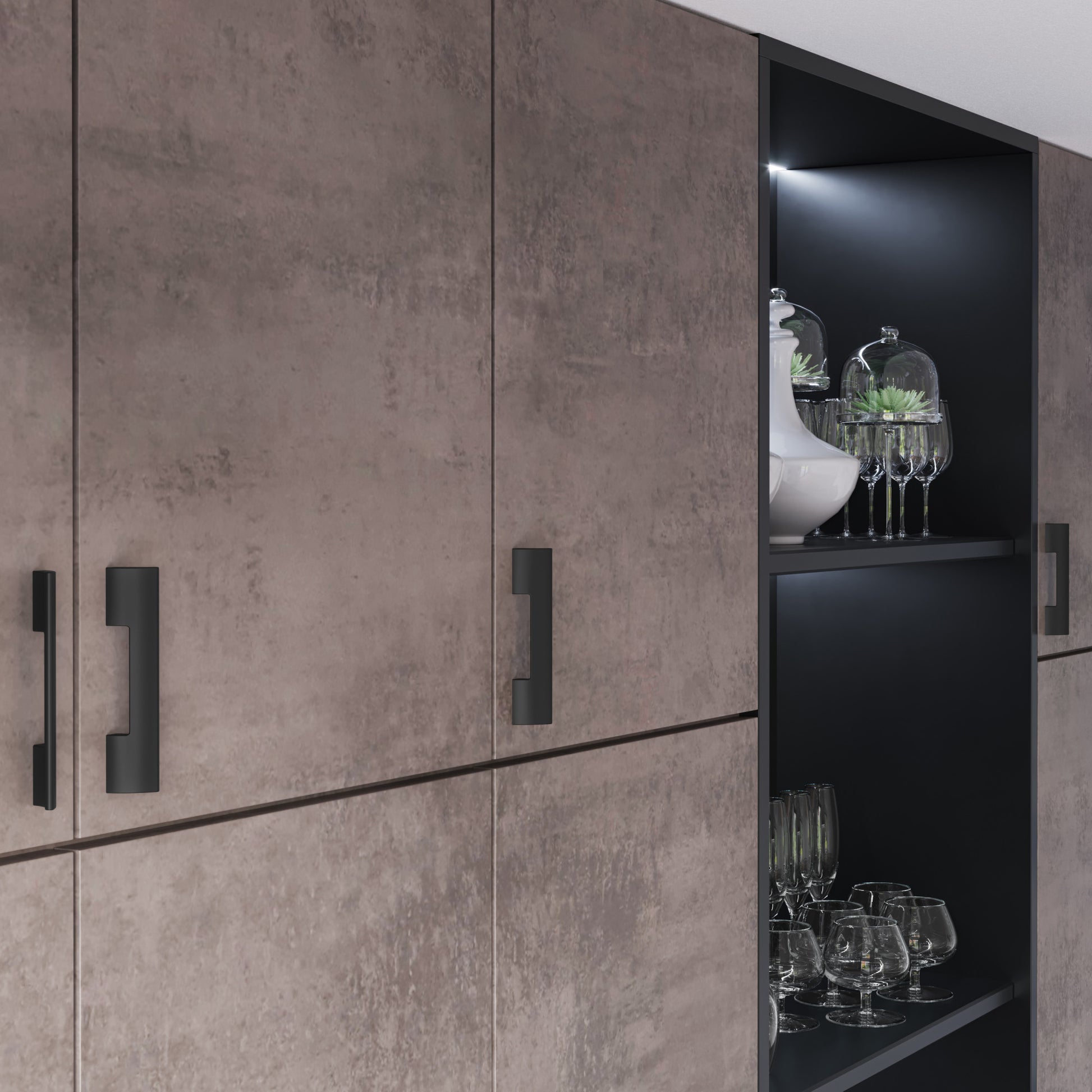 Atwood Pull by Atlas 8-13/16" / Matte Black