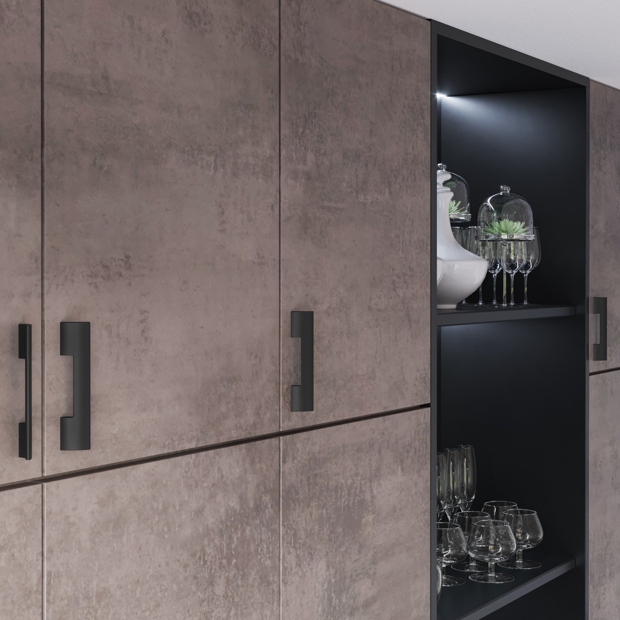 Atwood Pull by Atlas 8-13/16" / Matte Black