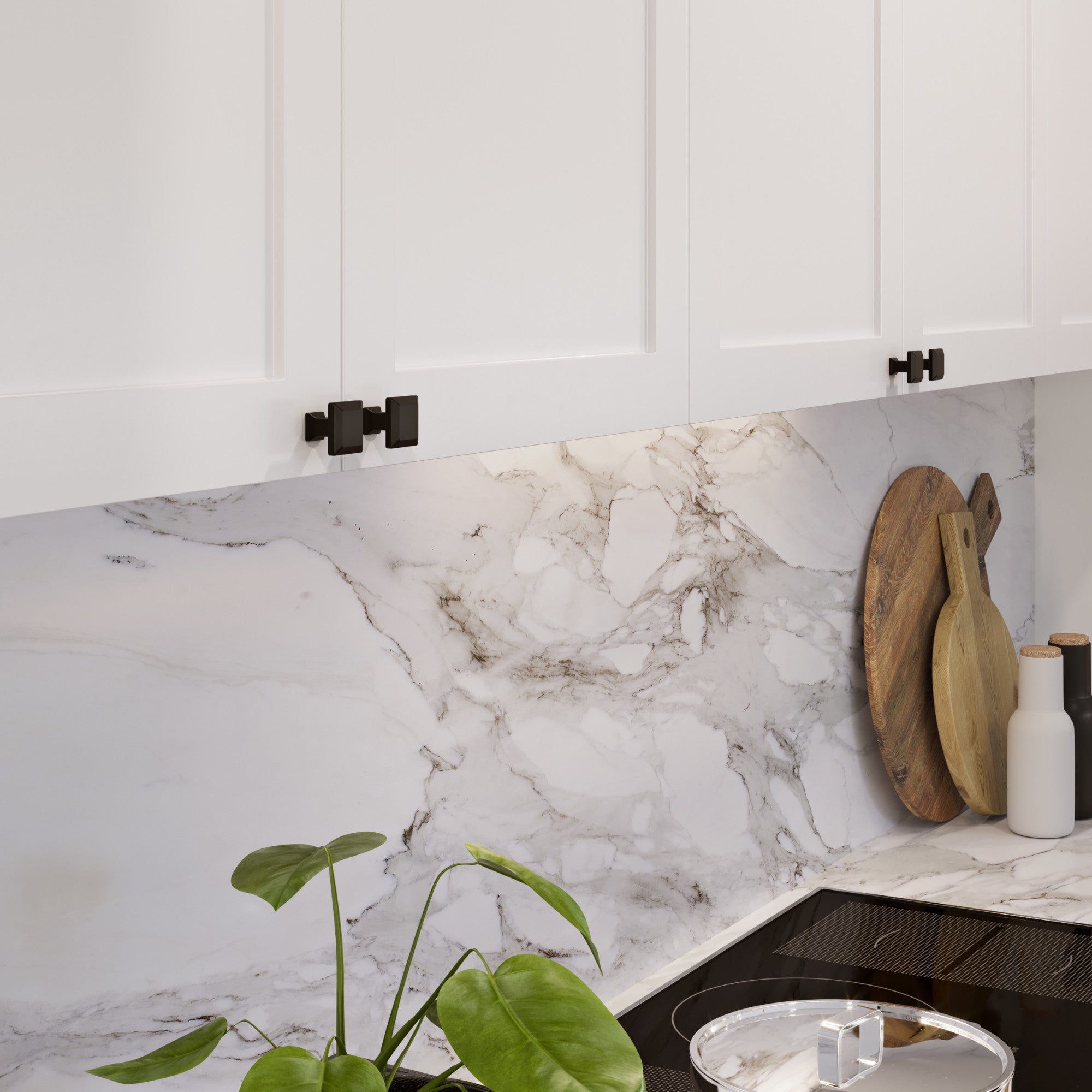 Sweetbriar Lane Rectangle Knob by Atlas Matte Black