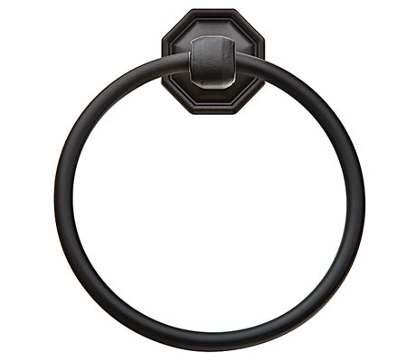 Emtek Tuscany Bronze Towel Ring Towel Ring 6 1/2" Centers #15 Rosette