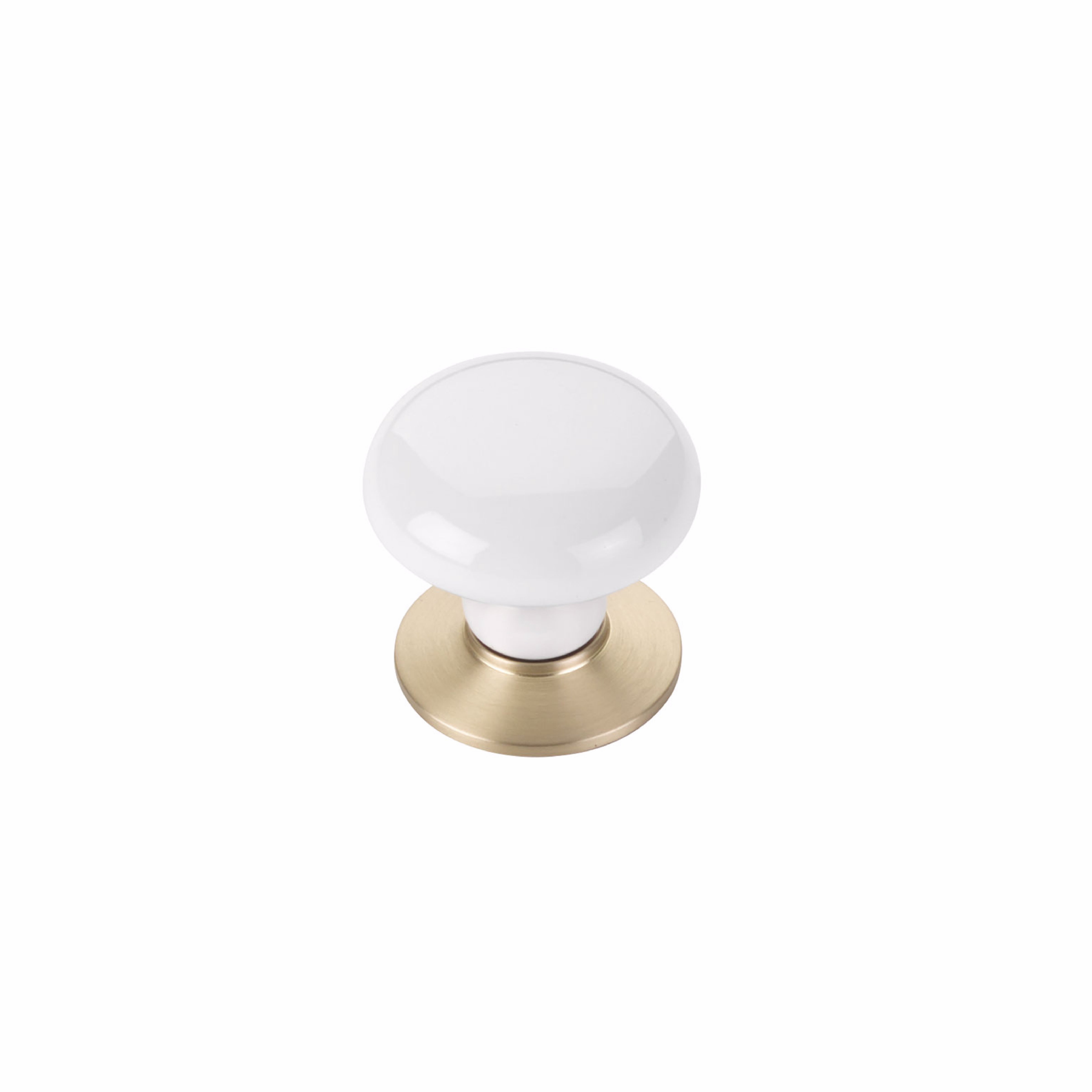 Emtek Porcelain - Ice White Cabinet Knob