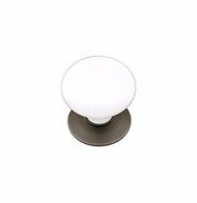 Emtek Porcelain - Ice White Cabinet Knob