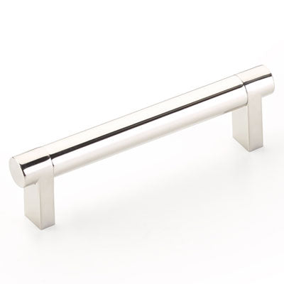 Emtek Select Cabinet Pull 4" Centers Rectangular Stem, Smooth Bar
