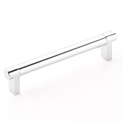 Emtek Select Cabinet Pull 5" Centers Rectangular Stem, Smooth Bar