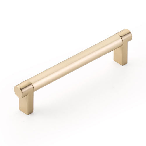 Emtek Select Cabinet Pull 5" Centers Rectangular Stem, Smooth Bar
