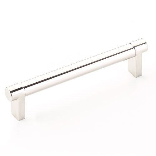 Emtek Select Cabinet Pull 5" Centers Rectangular Stem, Smooth Bar