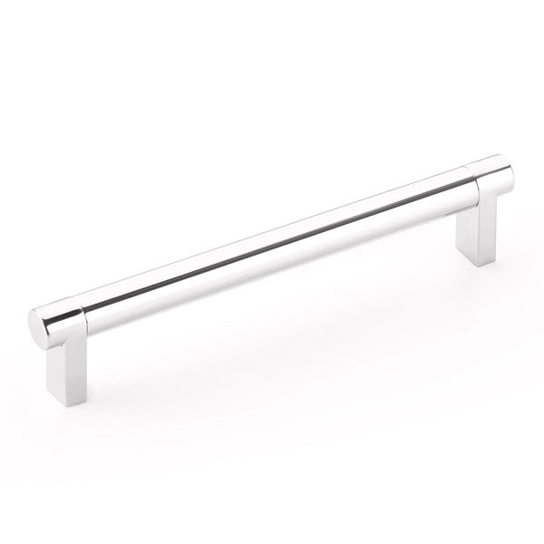 Emtek Select Cabinet Pull 6" Centers Rectangular Stem, Smooth Bar