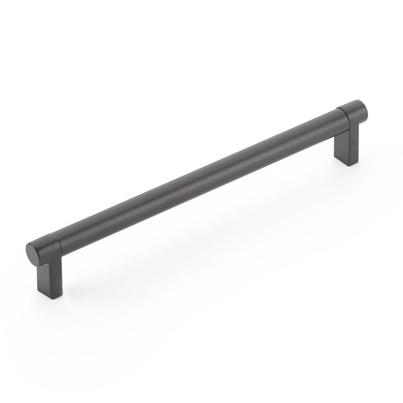 Emtek Select Cabinet Pull 8" Centers Rectangular Stem, Smooth Bar