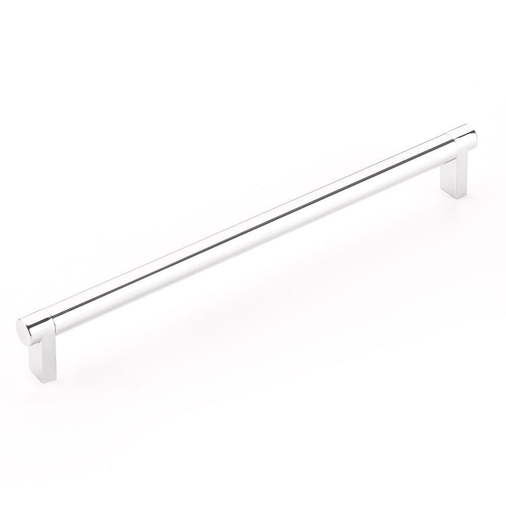 Emtek Select Cabinet Pull 10" Centers Rectangular Stem, Smooth Bar