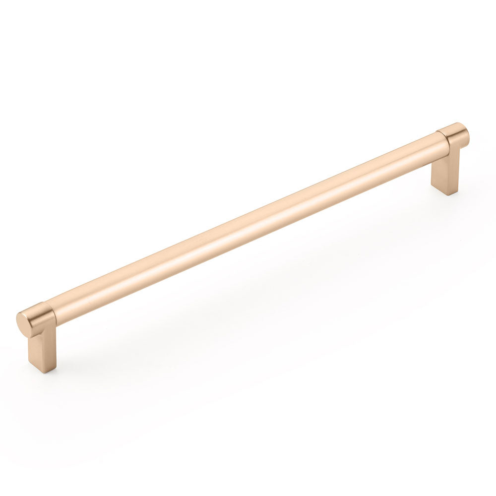 Emtek Select Cabinet Pull 10" Centers Rectangular Stem, Smooth Bar