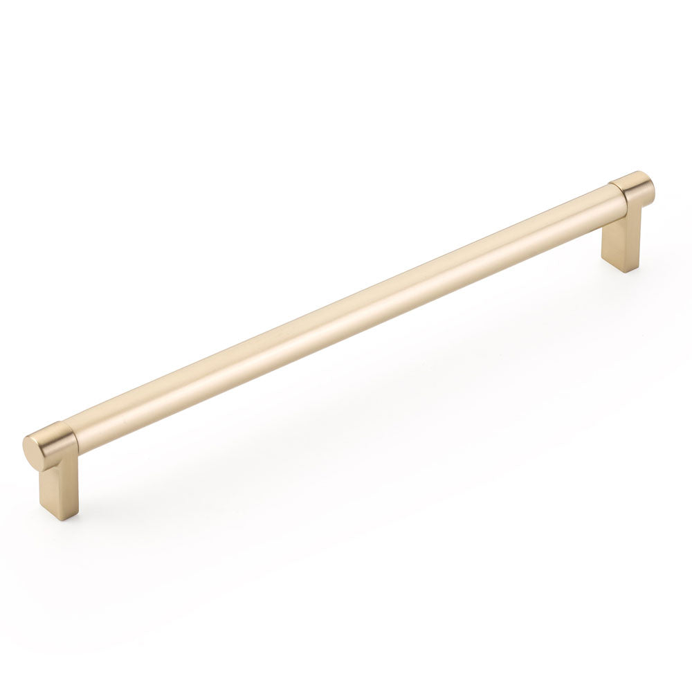 Emtek Select Cabinet Pull 10" Centers Rectangular Stem, Smooth Bar