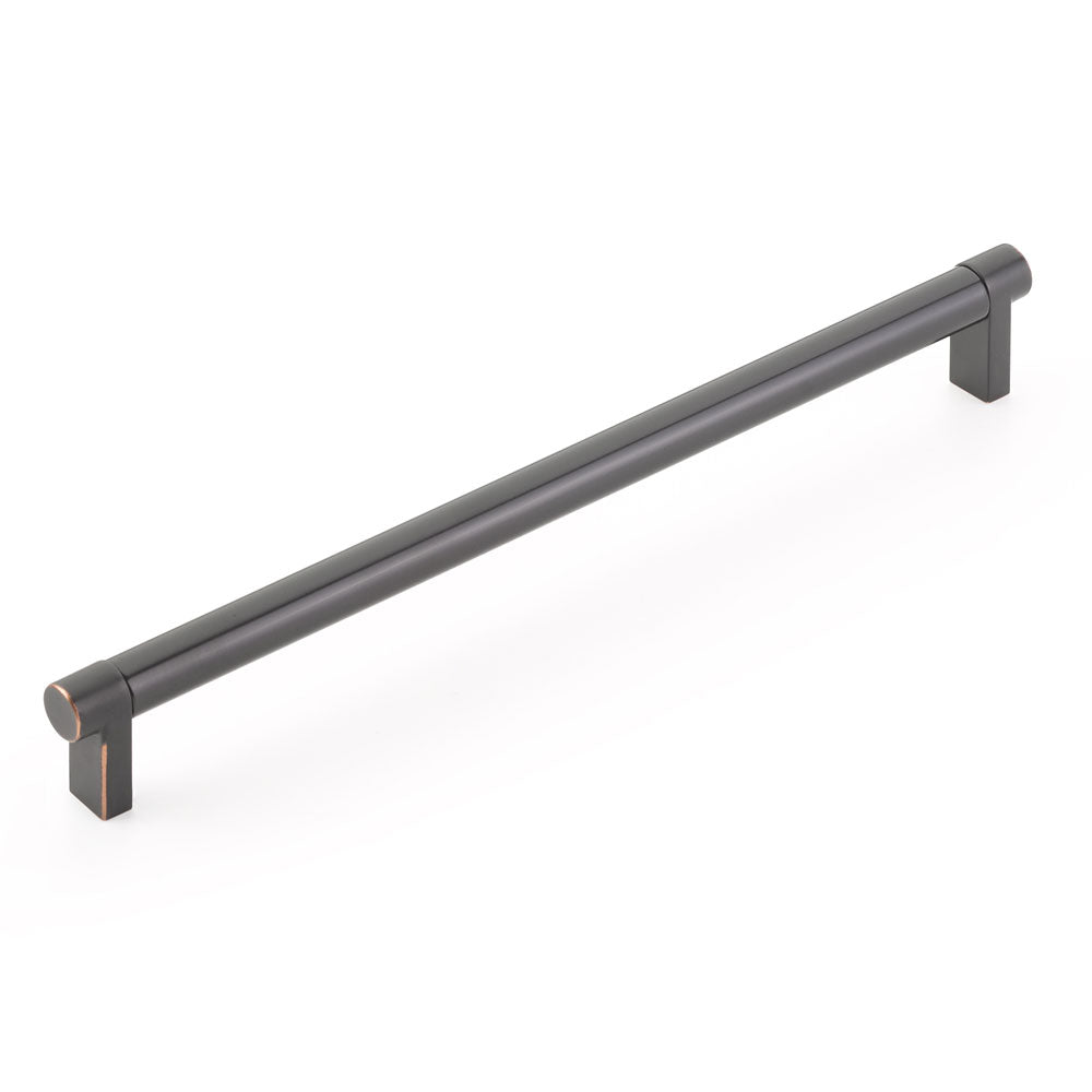 Emtek Select Cabinet Pull 10" Centers Rectangular Stem, Smooth Bar