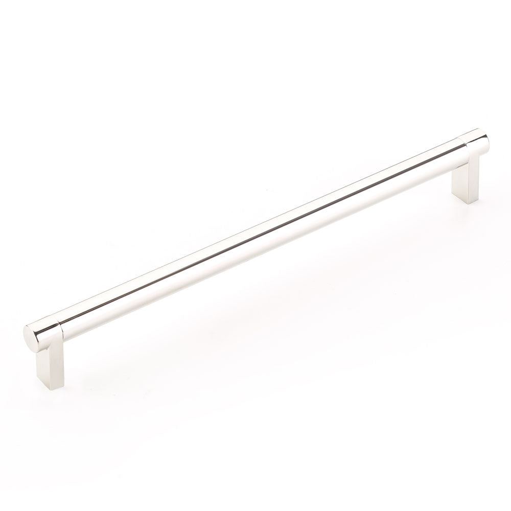 Emtek Select Cabinet Pull 10" Centers Rectangular Stem, Smooth Bar