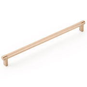 Emtek Select Cabinet Pull 12" Centers Rectangular Stem, Knurled Bar