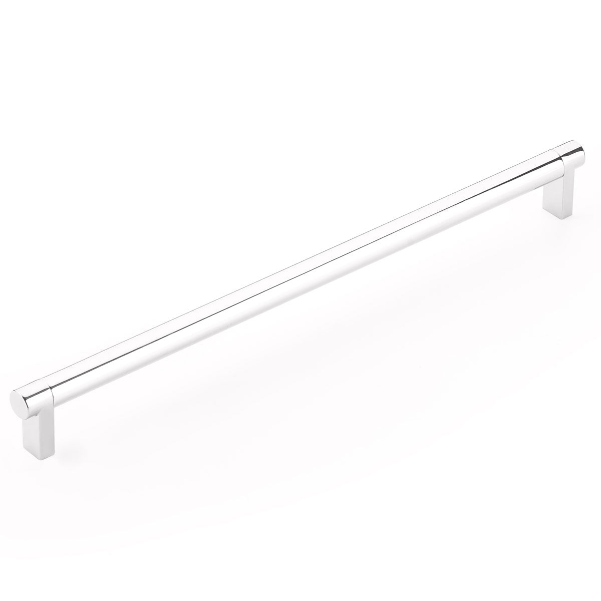 Emtek Select Cabinet Pull 12" Centers Rectangular Stem, Smooth Bar