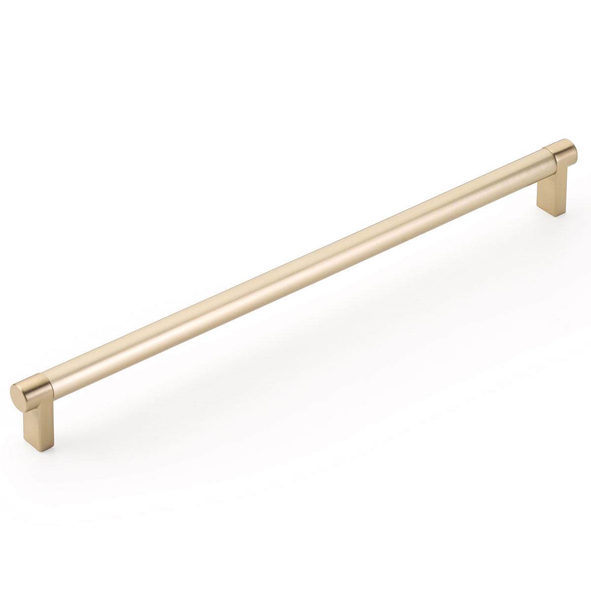 Emtek Select Cabinet Pull 12" Centers Rectangular Stem, Smooth Bar