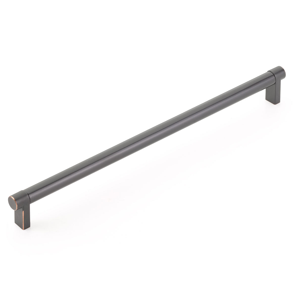 Emtek Select Cabinet Pull 12" Centers Rectangular Stem, Smooth Bar