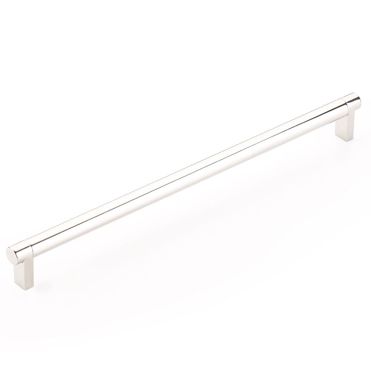 Emtek Select Cabinet Pull 12" Centers Rectangular Stem, Smooth Bar