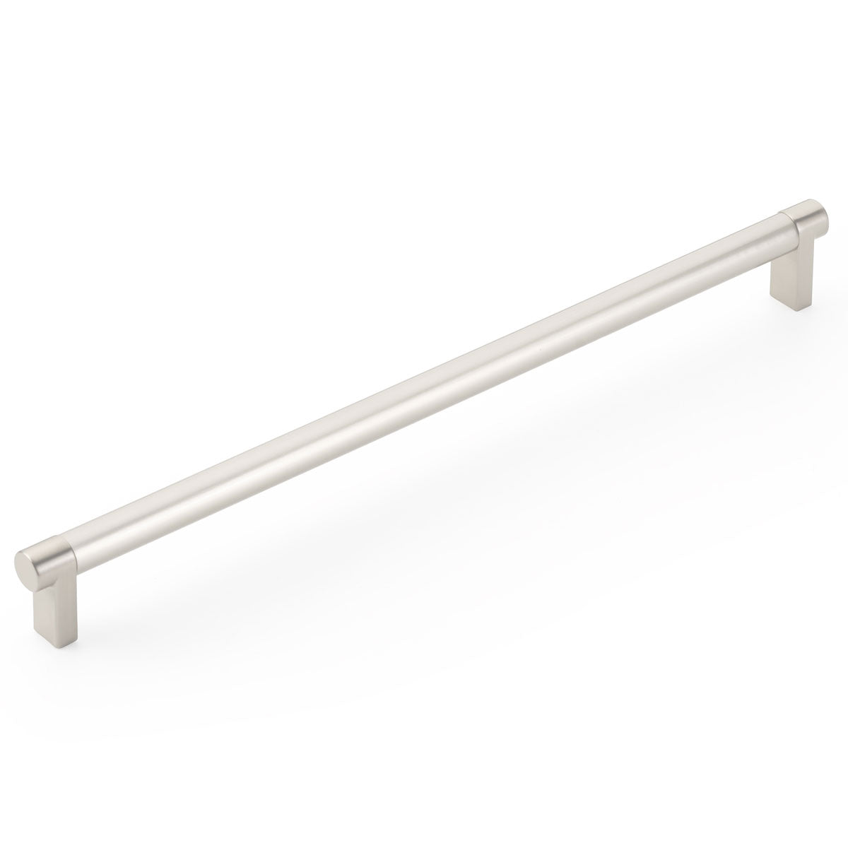 Emtek Select Cabinet Pull 12" Centers Rectangular Stem, Smooth Bar