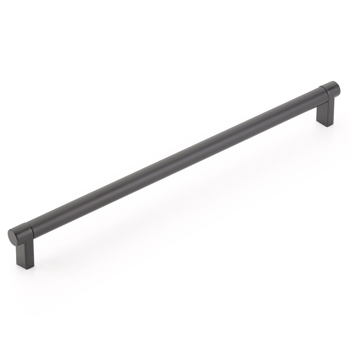 Emtek Select Cabinet Pull 12" Centers Rectangular Stem, Smooth Bar